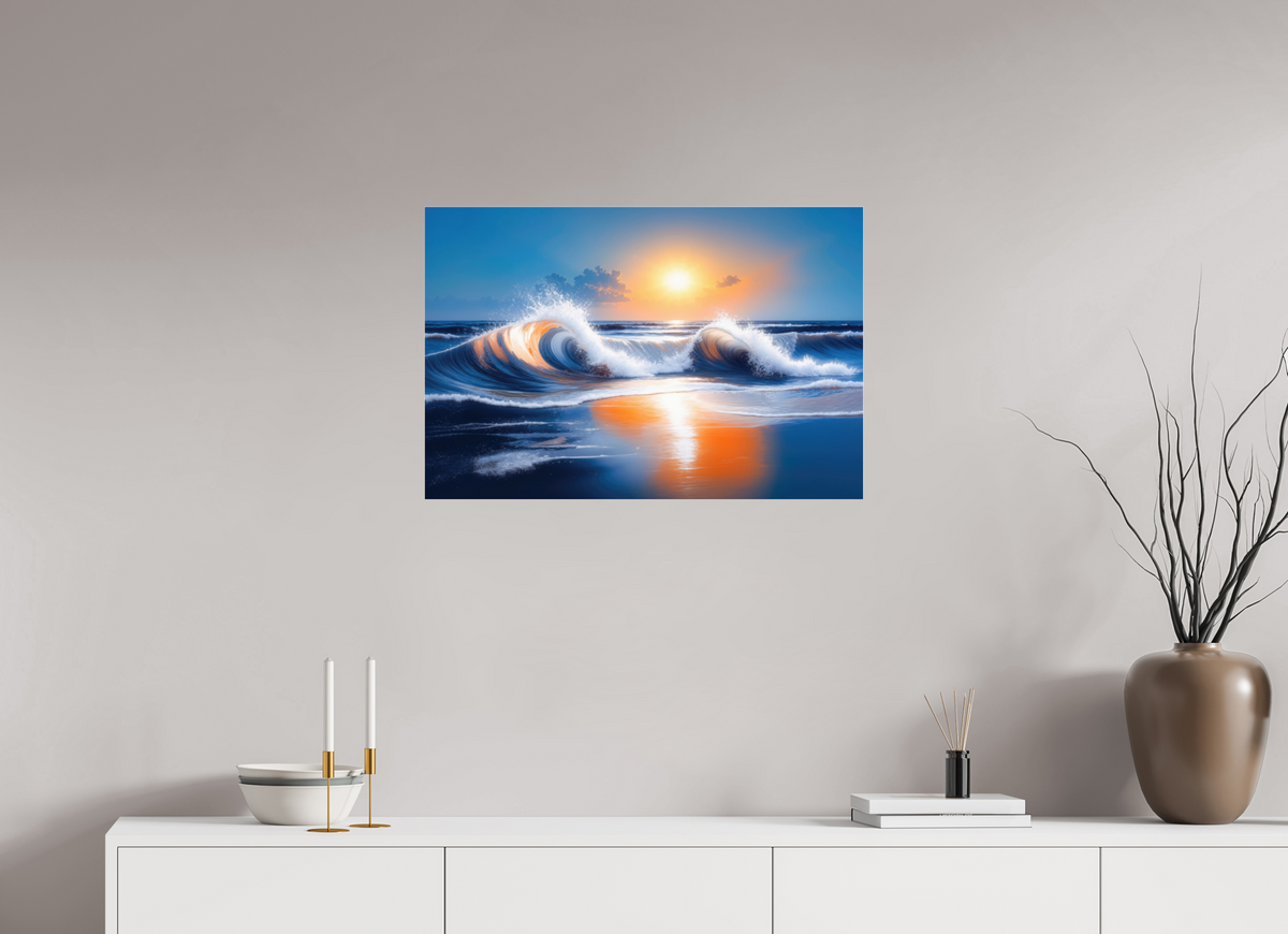 75 x 50 cm, Acrylglas glänzend standard Brandung im Licht—Wandkunst, Fine Art Print, Leinwand, Acryldruck, Alu-Dibond