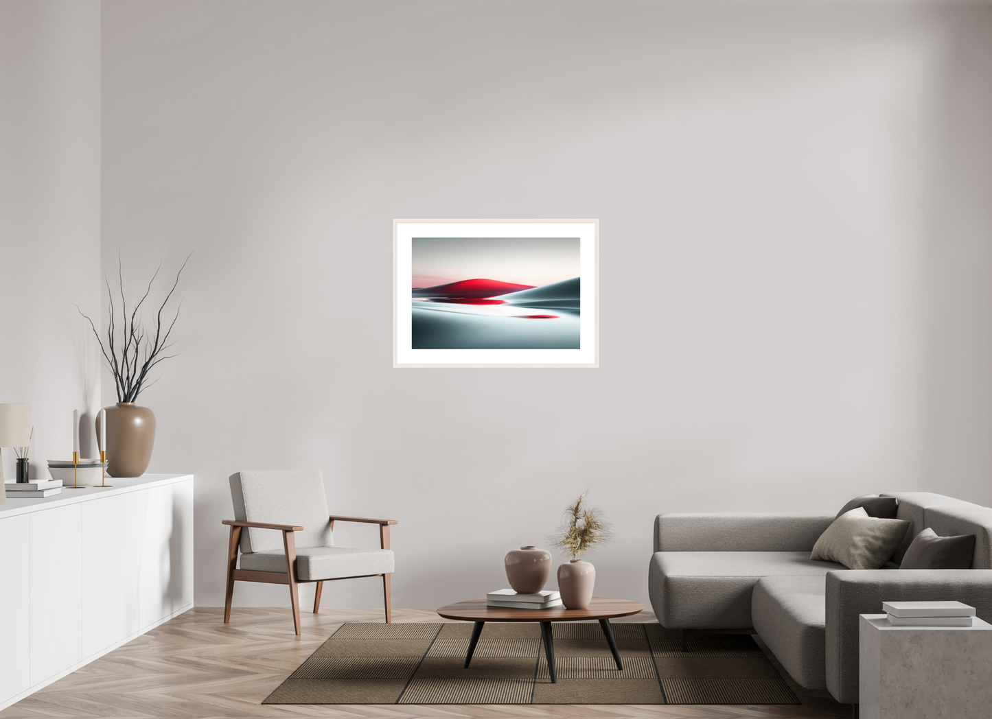 90 x 60 cm, Fine Art Print gerahmt Die Stille der Dünen-06