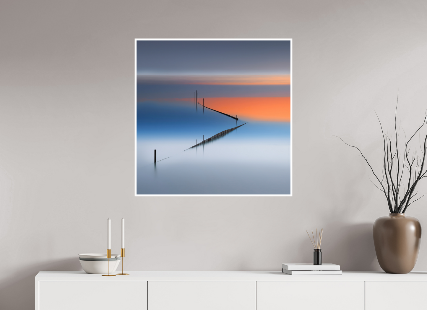 80 x 80 cm, Fine Art Print Hahnemühle Baryta Stille Linien