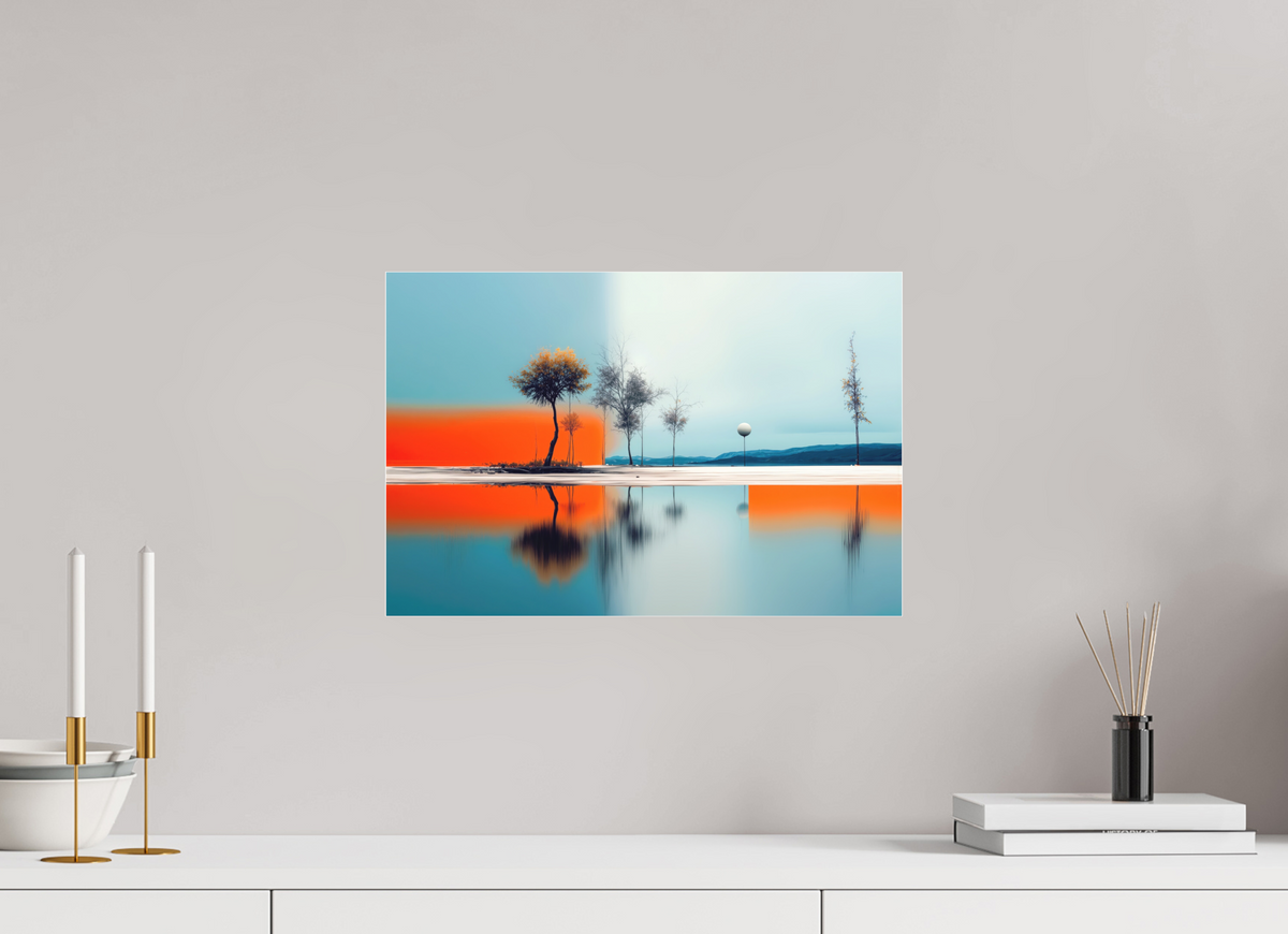 45 x 30 cm, Fine Art Pigmentdruck hinter Acrylglas Horizont der Gegensätze—Wandkunst, Fine Art Print, Leinwand, Acryldruck, Alu-Dibond