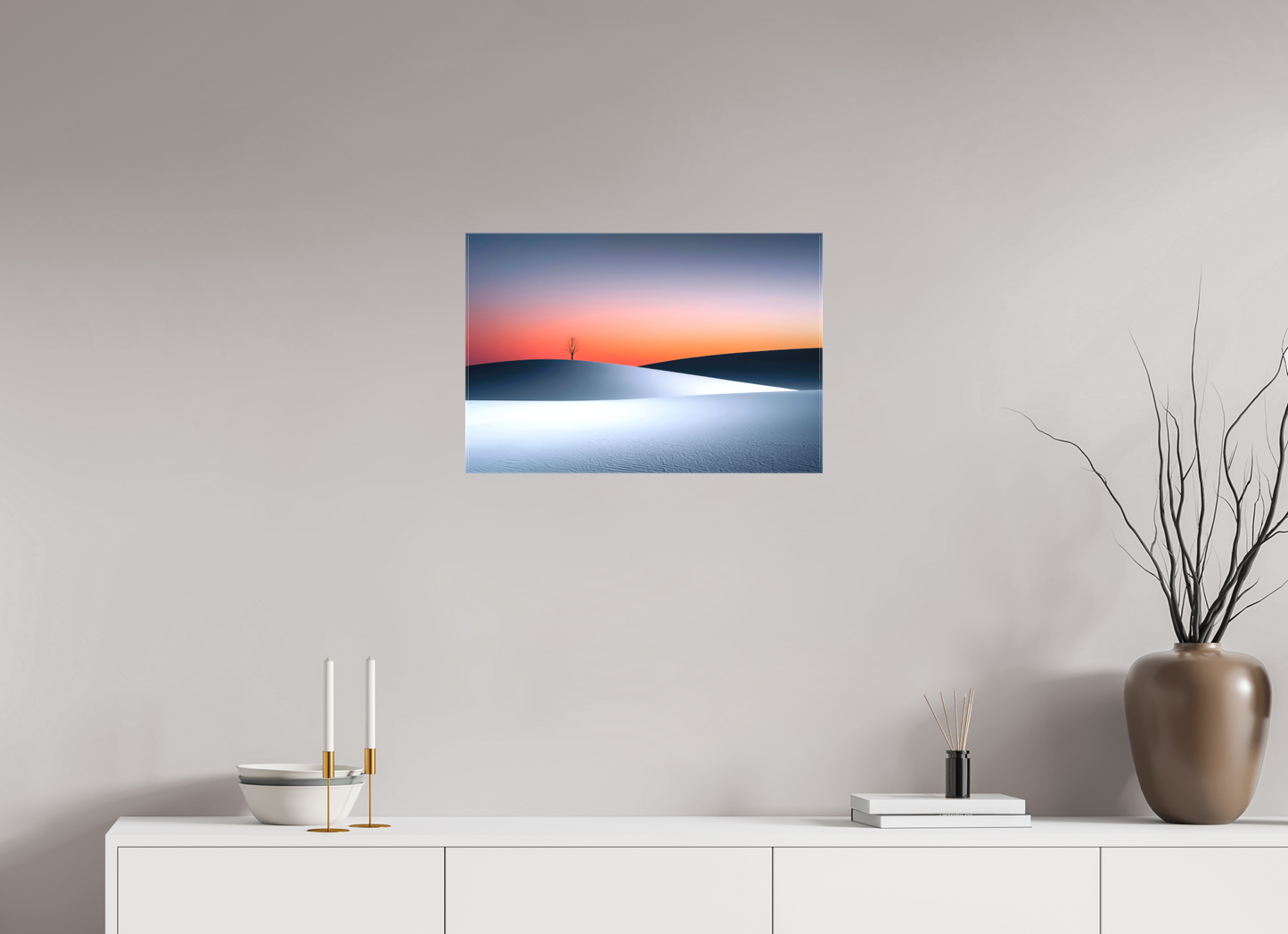 60 x 40 cm, Leinwand glänzend Kälte und Glut