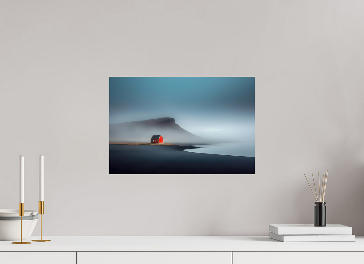 45 x 30 cm, Acrylglas glänzend standard Haus am Meer-01—Wandkunst, Fine Art Print, Leinwand, Acryldruck, Alu-Dibond