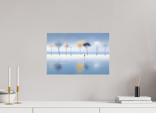 45 x 30 cm, Acrylglas glänzend standard Stilles Ufer, ferne Gedanken—Wandkunst, Fine Art Print, Leinwand, Acryldruck, Alu-Dibond