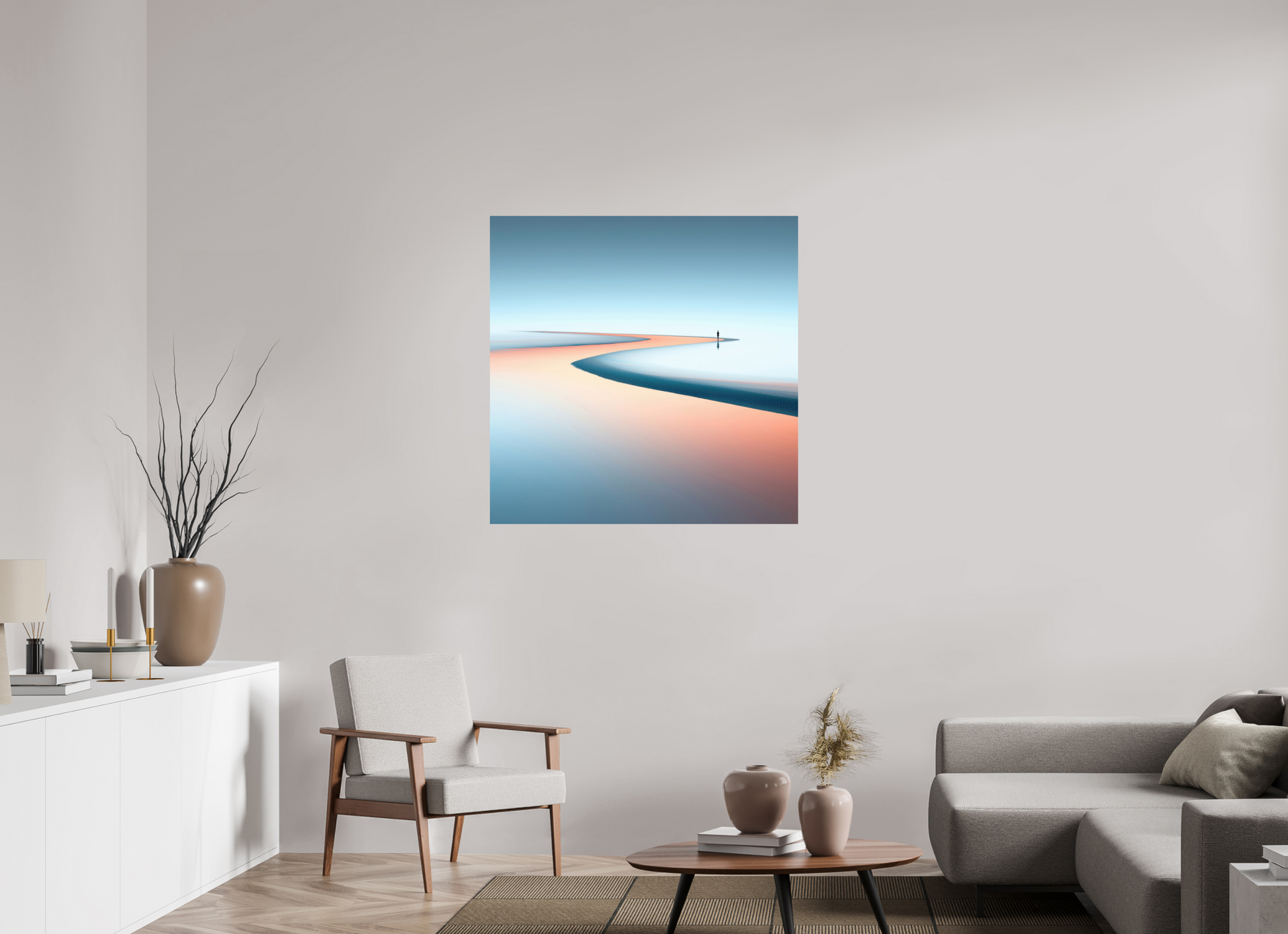 100 x 100 cm, Fine Art Print gerahmt Am Rand der Unendlichkeit