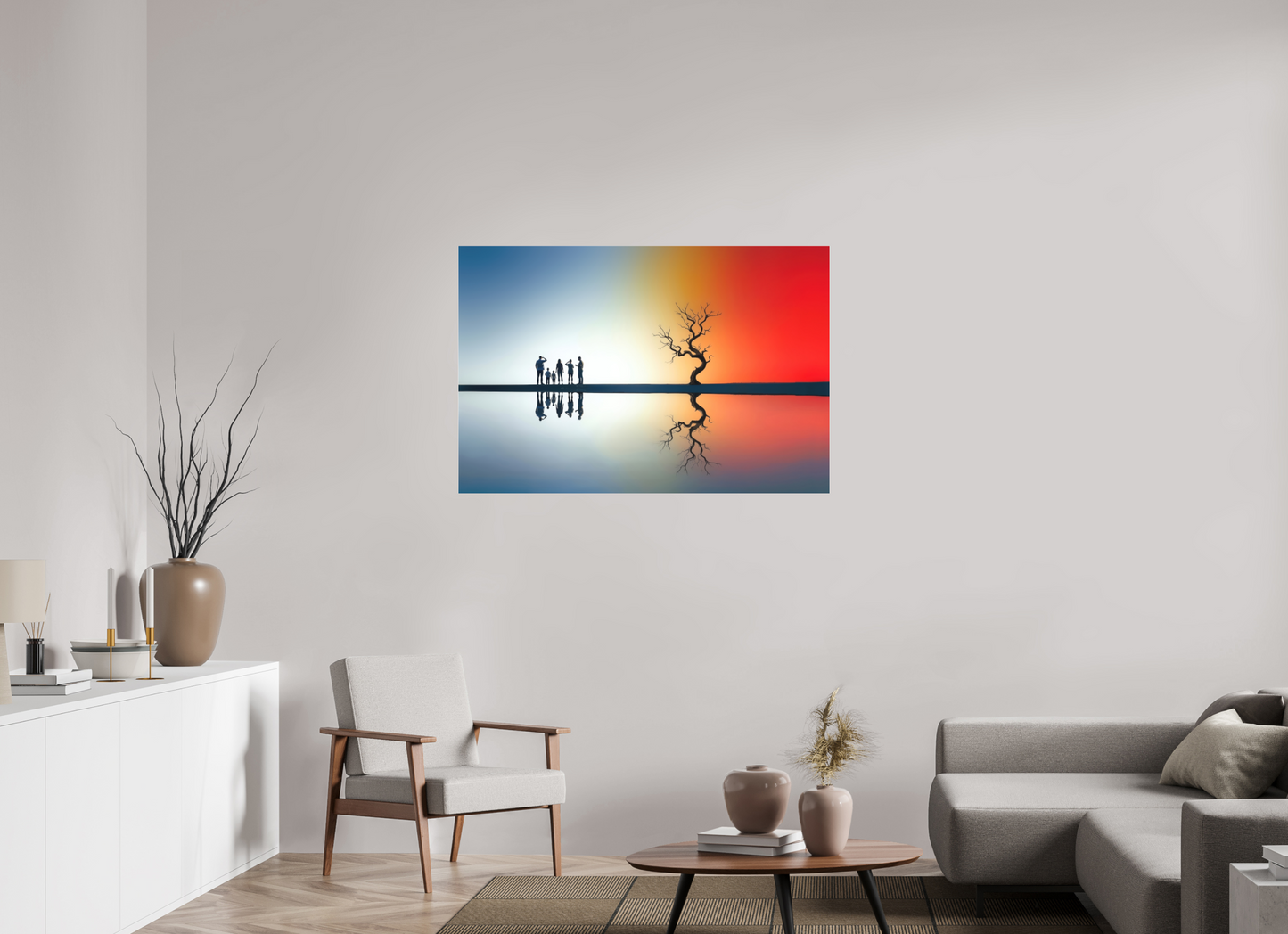 120 x 80 cm, Fine Art Pigmentdruck hinter Acrylglas Begegnung am stillen Meer