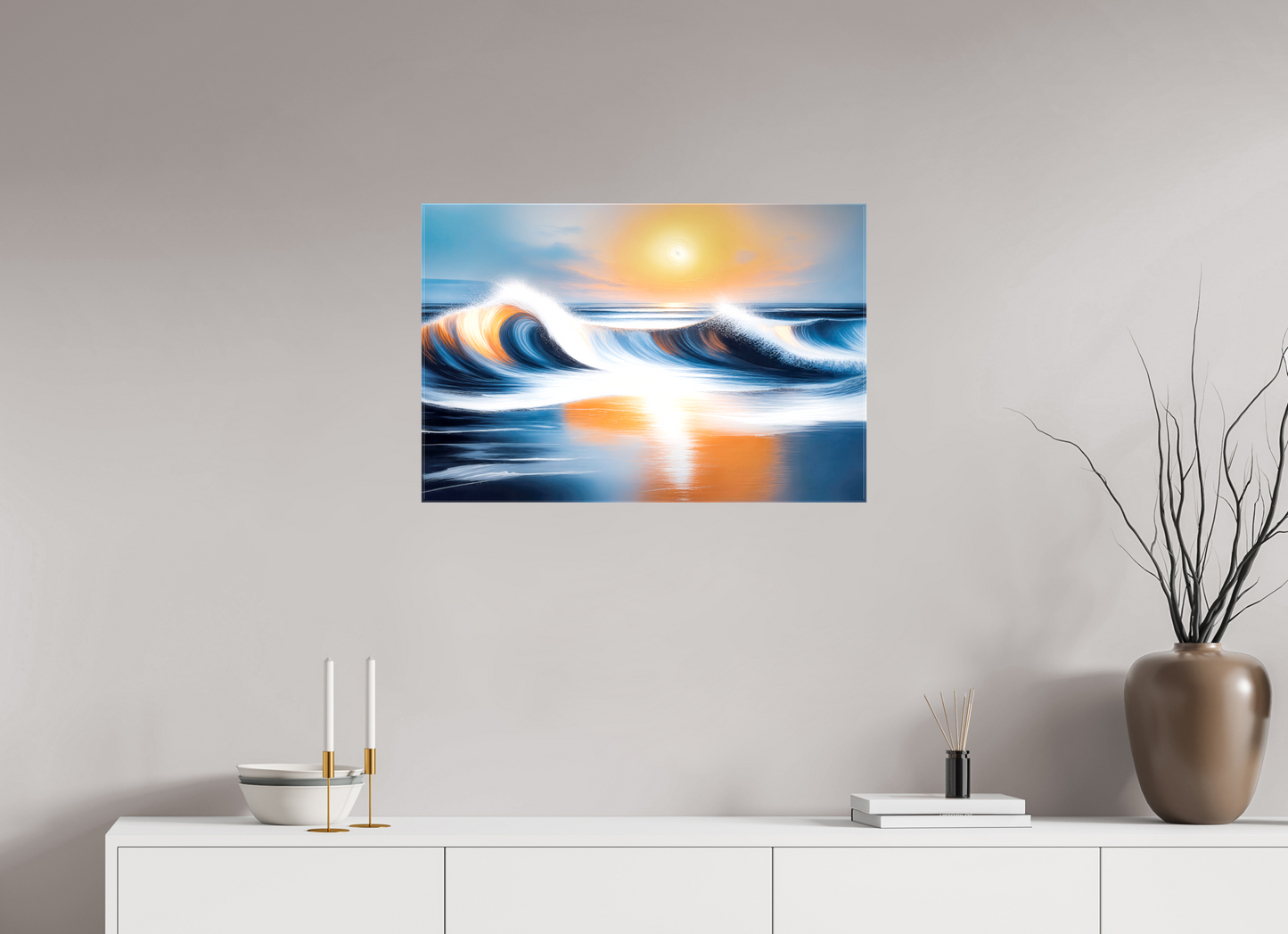 75 x 50 cm, Leinwand glänzend Dialog der Wellen