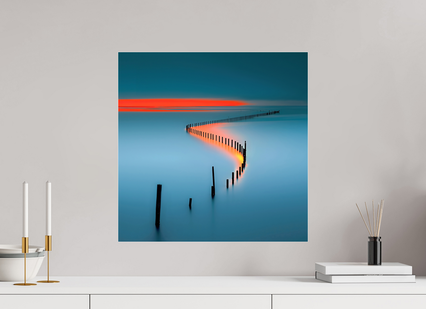 50 x 50 cm, Acrylglas glänzend standard Lichtweg im Watt