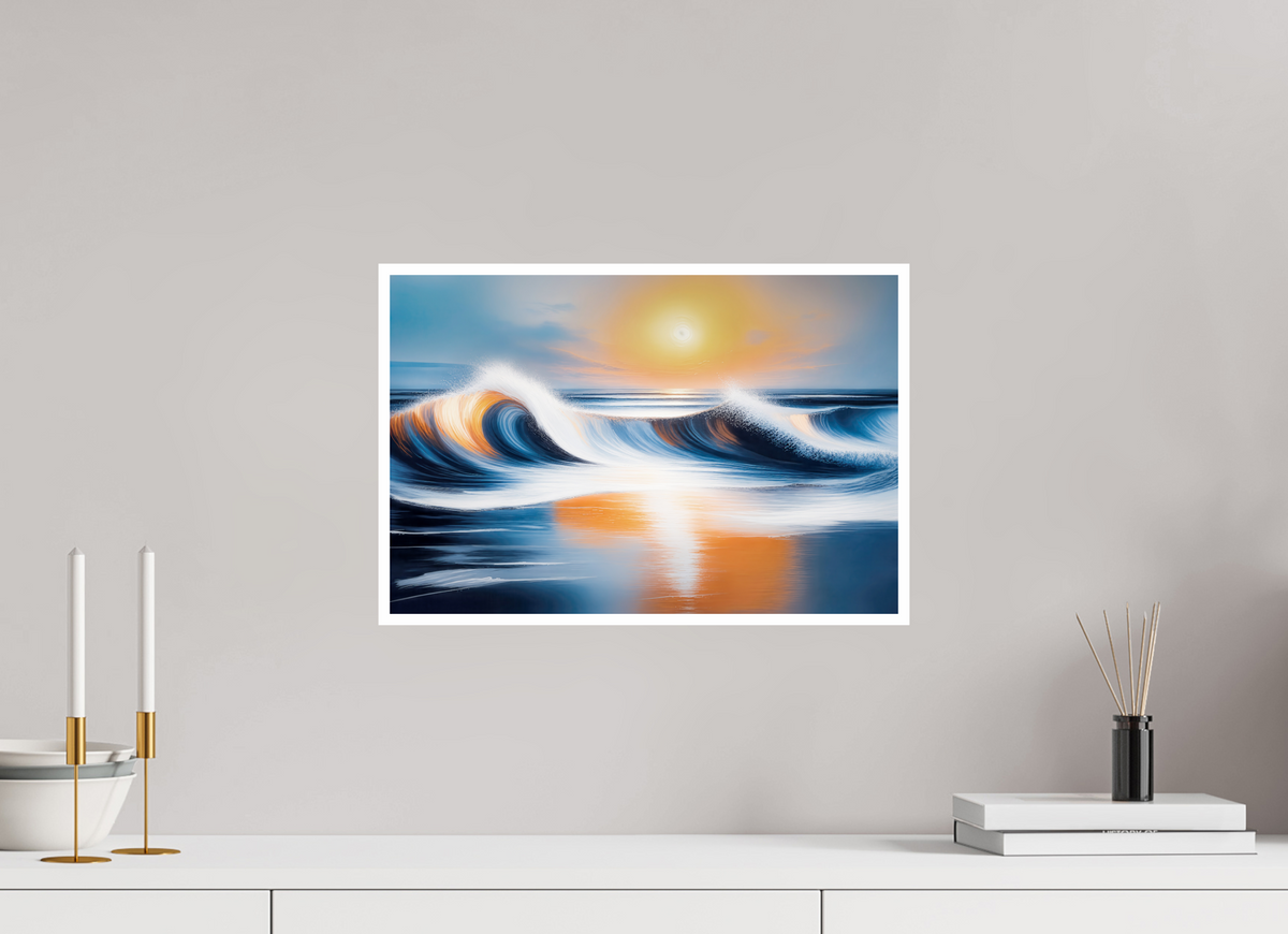 45 x 30 cm, Fine Art Print Hahnemühle Baryta Dialog der Wellen—Wandkunst, Fine Art Print, Leinwand, Acryldruck, Alu-Dibond
