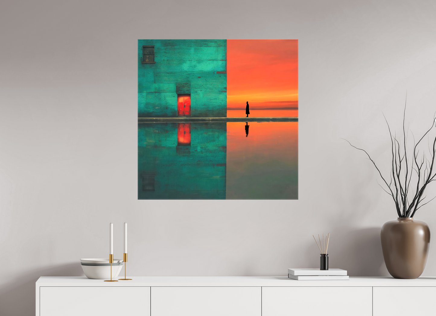 80 x 80 cm, Leinwand glänzend Schwelle zum Meer