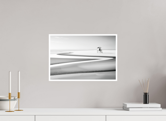 45 x 30 cm, Fine Art Print Hahnemühle Baryta Pfahlhaus im Wattenmeer-01