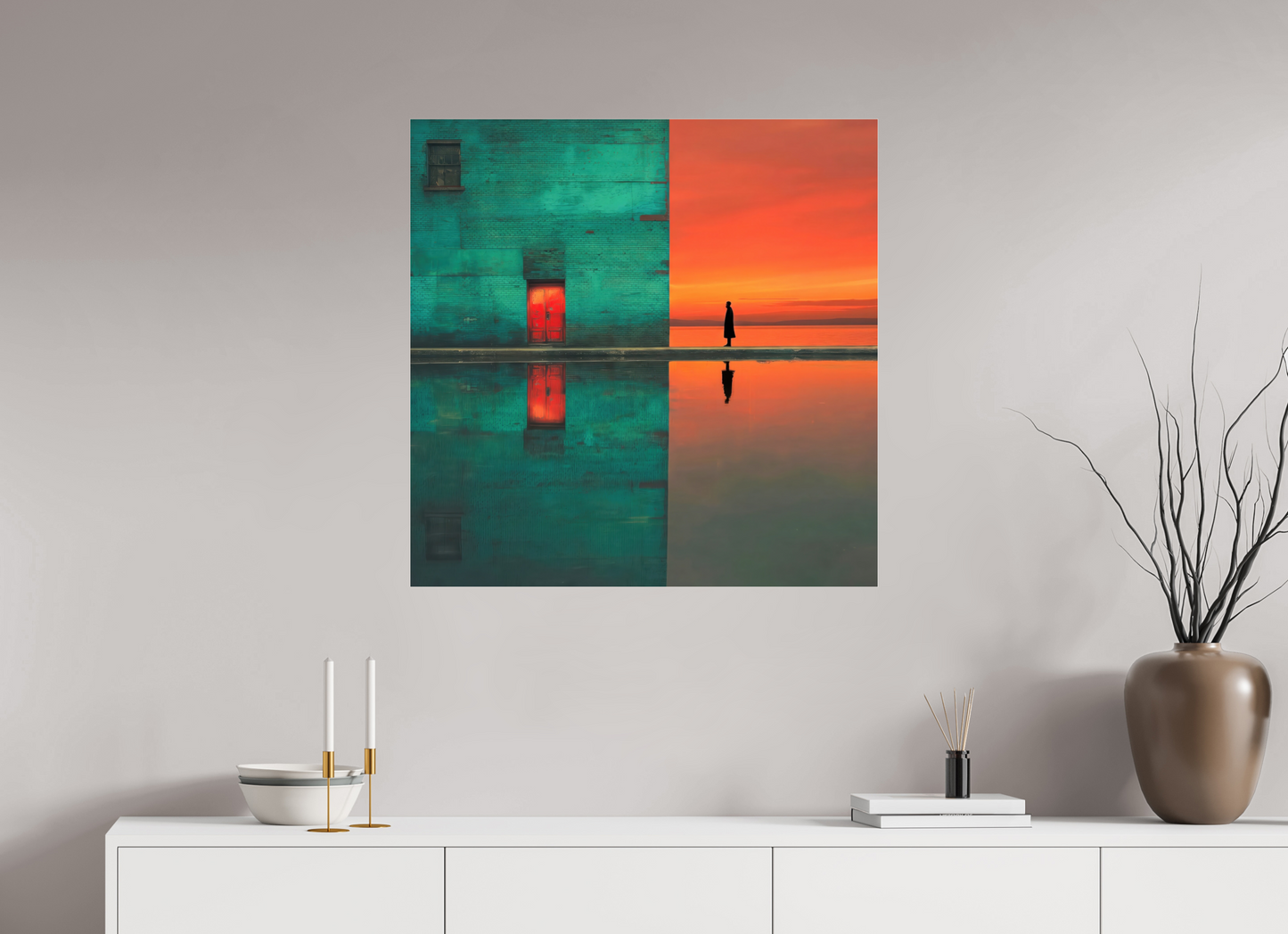 80 x 80 cm, Acrylglas glänzend standard Schwelle zum Meer—Wandkunst, Fine Art Print, Leinwand, Acryldruck, Alu-Dibond