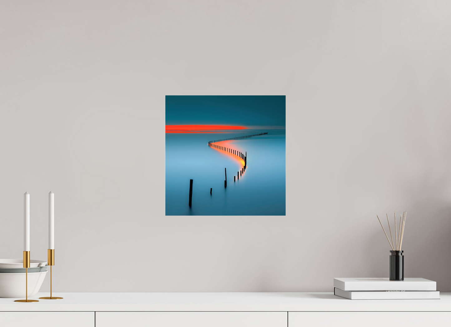30 x 30 cm, Acrylglas glänzend standard Lichtweg im Watt