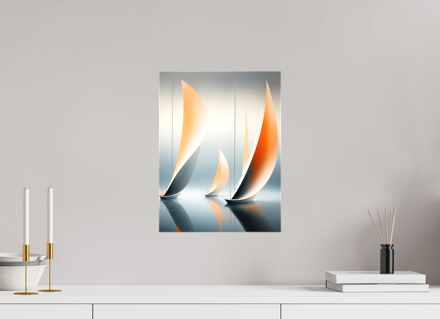 30 x 40 cm, Leinwand glänzend Drei im Licht
