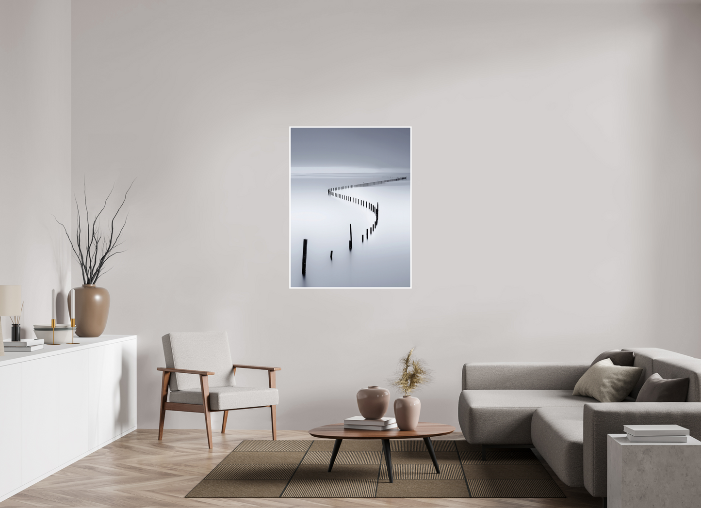 90 x 120 cm, Fine Art Print Hahnemühle Baryta Lichtweg im Watt