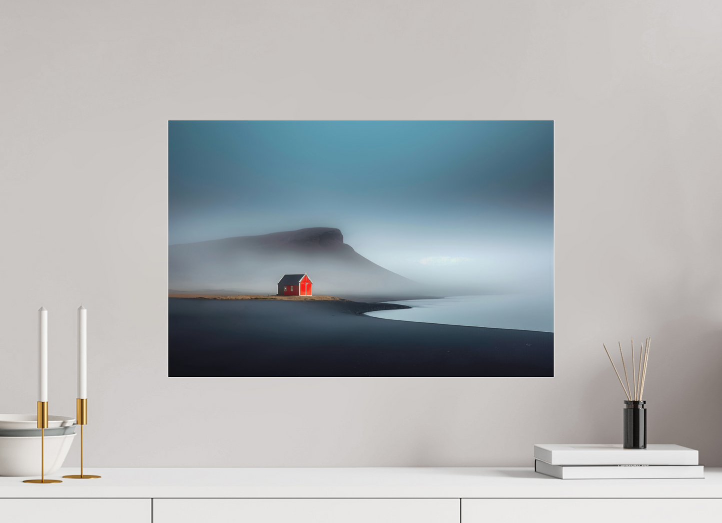 60 x 40 cm, Fine Art Pigmentdruck hinter Acrylglas Haus am Meer-01