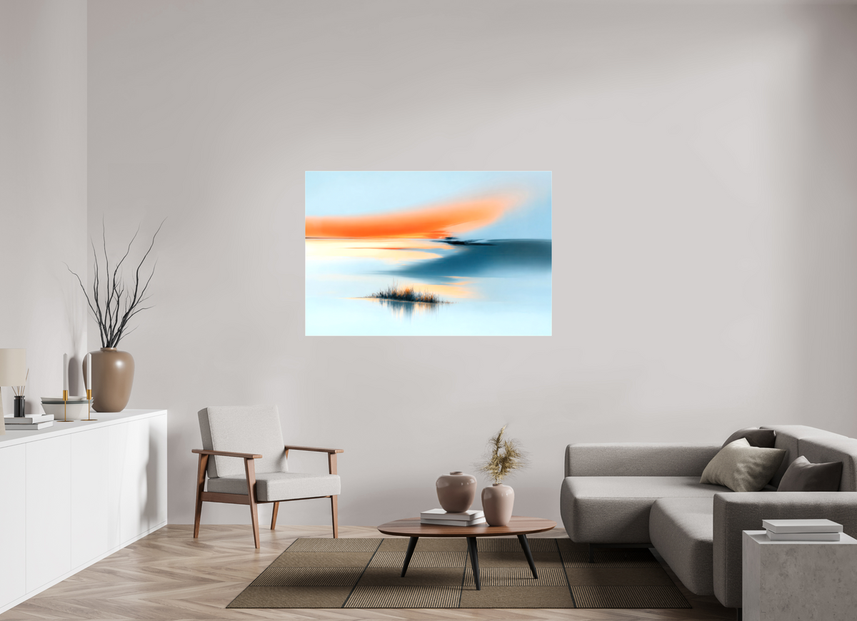 150 x 100 cm, Leinwand glänzend Am Rand des Lichts