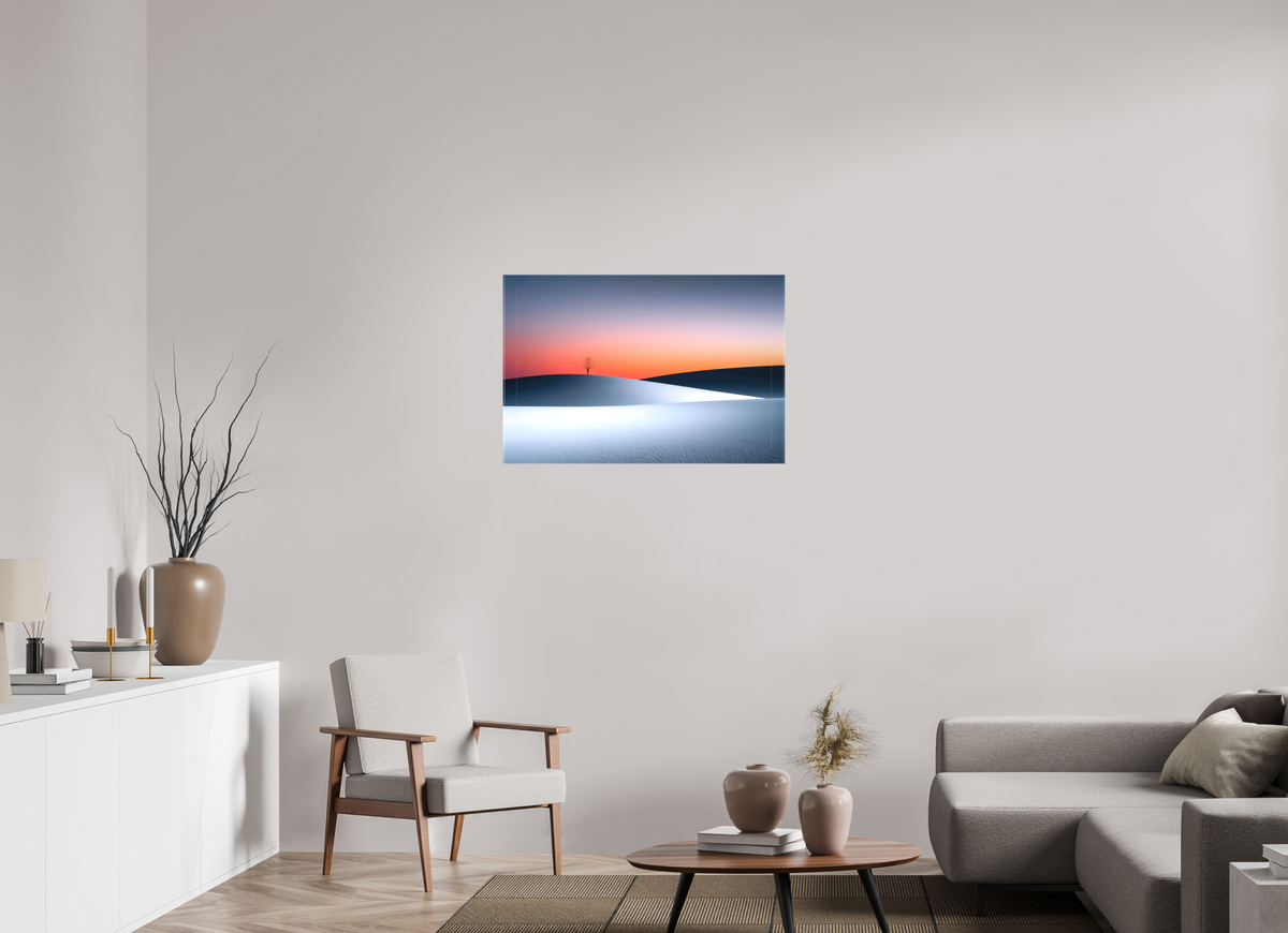 90 x 60 cm, Leinwand glänzend Kälte und Glut—Wandkunst, Fine Art Print, Leinwand, Acryldruck, Alu-Dibond