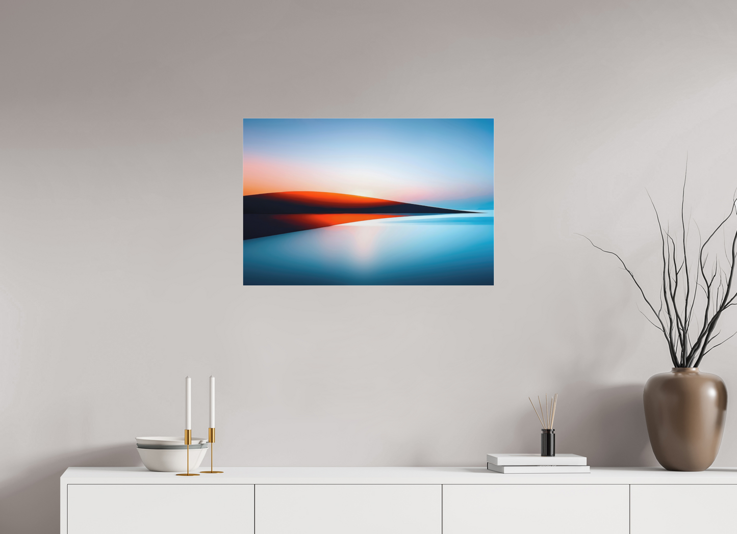75 x 50 cm, Fine Art Pigmentdruck hinter Acrylglas Lichtlinie am Horizont-01