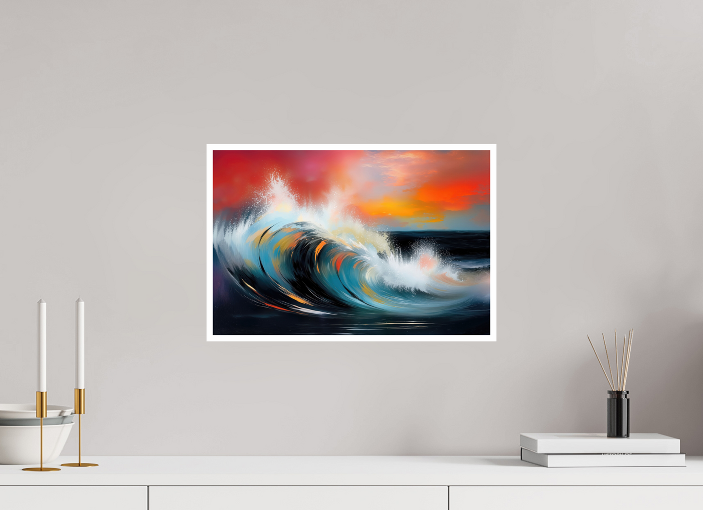 45 x 30 cm, Fine Art Print Hahnemühle Baryta Glühende Brandung