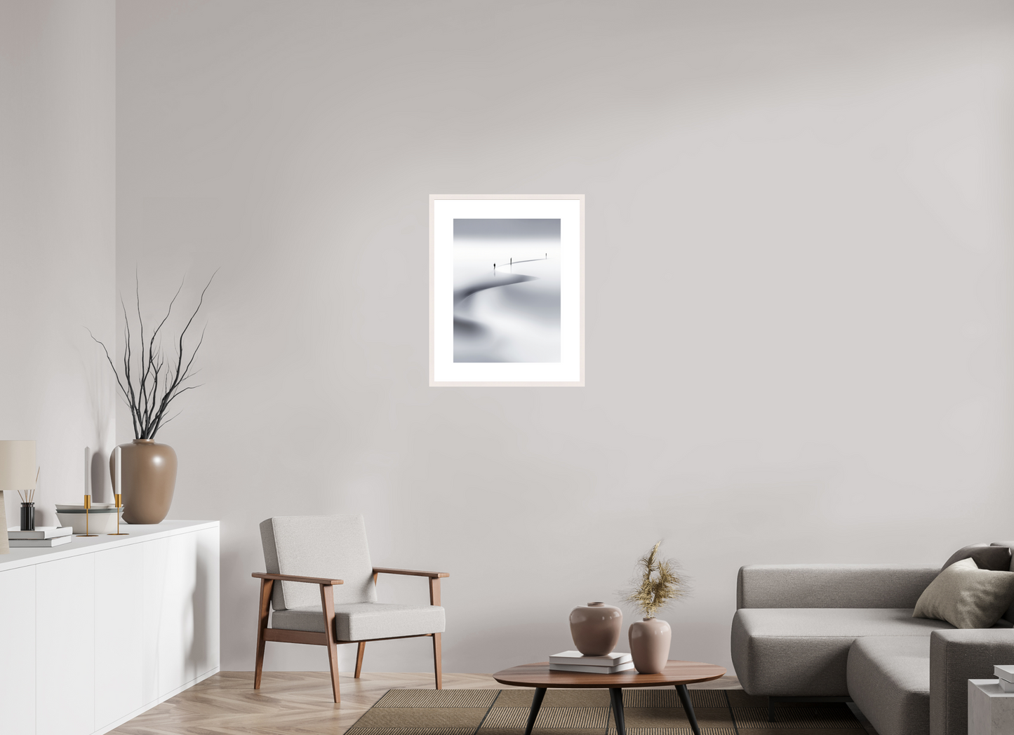45 x 60 cm, Fine Art Print gerahmt Weg der Gezeiten