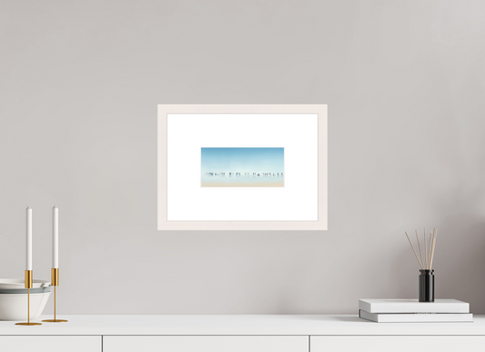 20 x 10 cm, Fine Art Print gerahmt Menschen am Strand-01-21