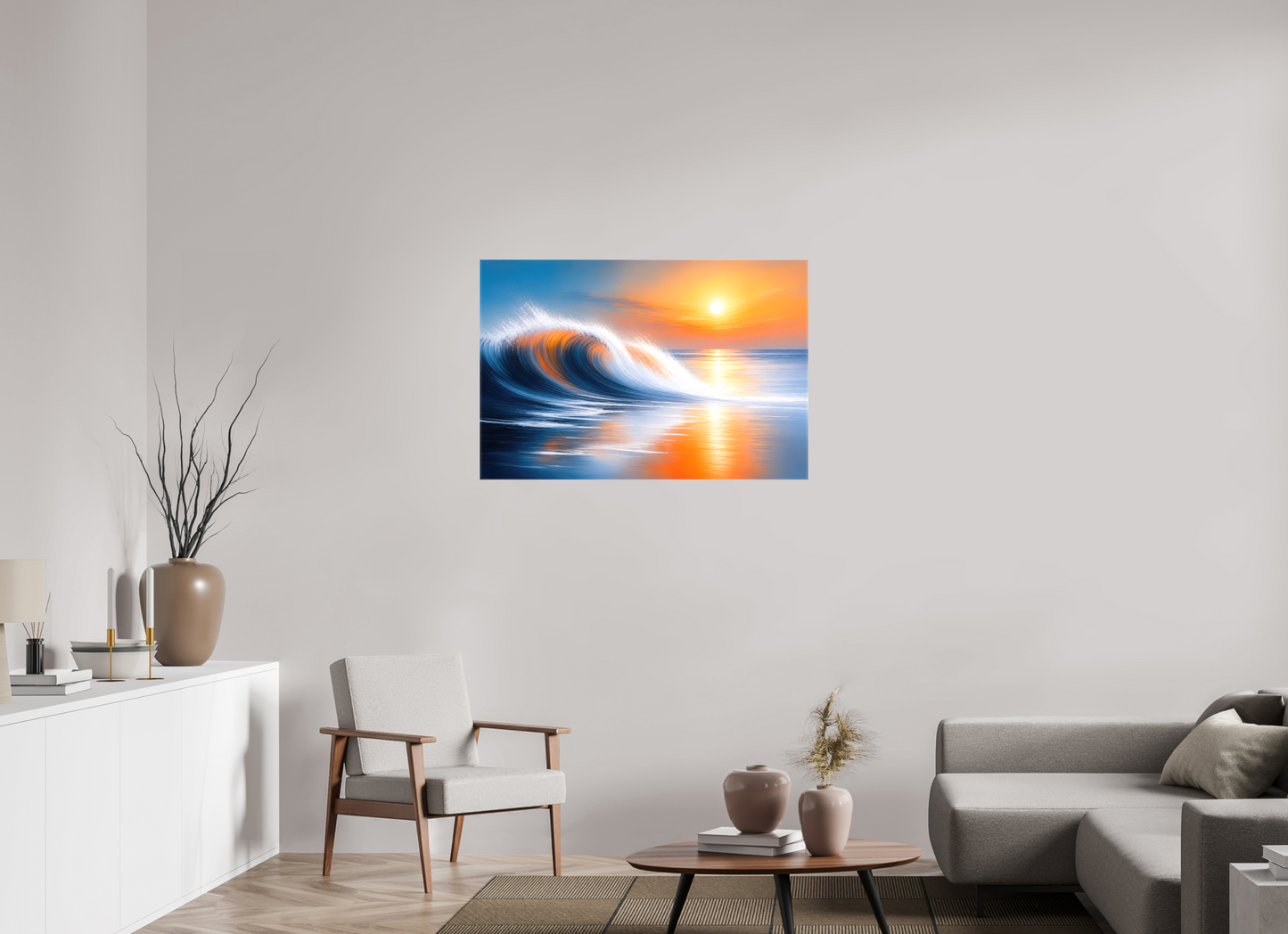 105 x 70 cm, Leinwand glänzend Tragendes Licht