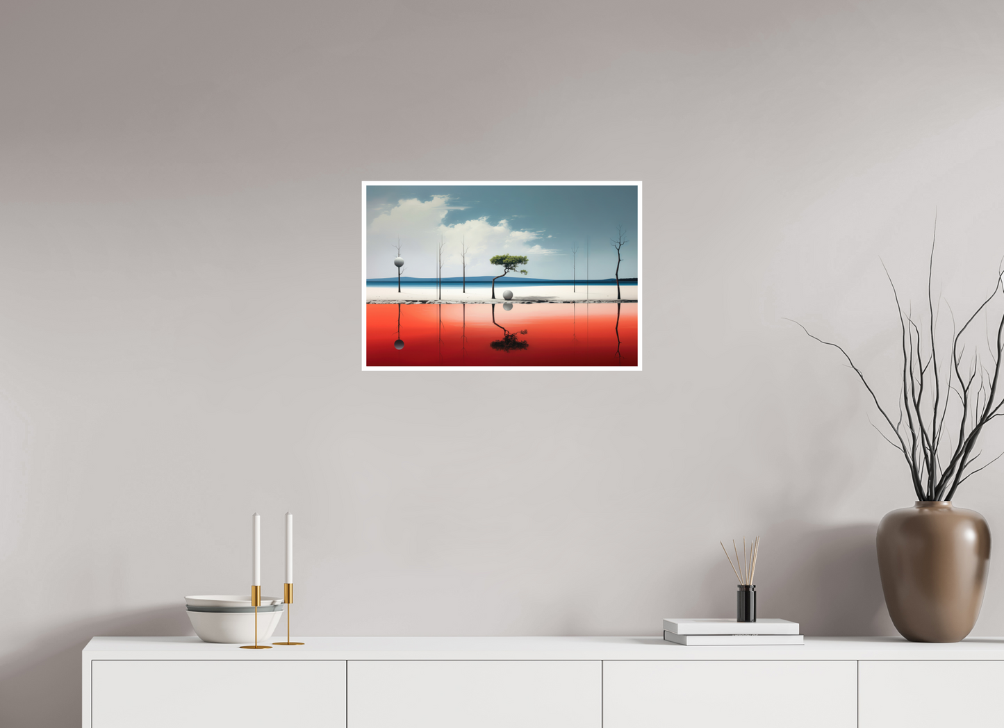 60 x 40 cm, Fine Art Print Hahnemühle Baryta Balance am Rand des Wassers