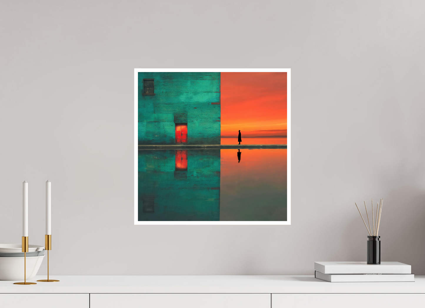 40 x 40 cm, Fine Art Print Hahnemühle Baryta Schwelle zum Meer—Wandkunst, Fine Art Print, Leinwand, Acryldruck, Alu-Dibond
