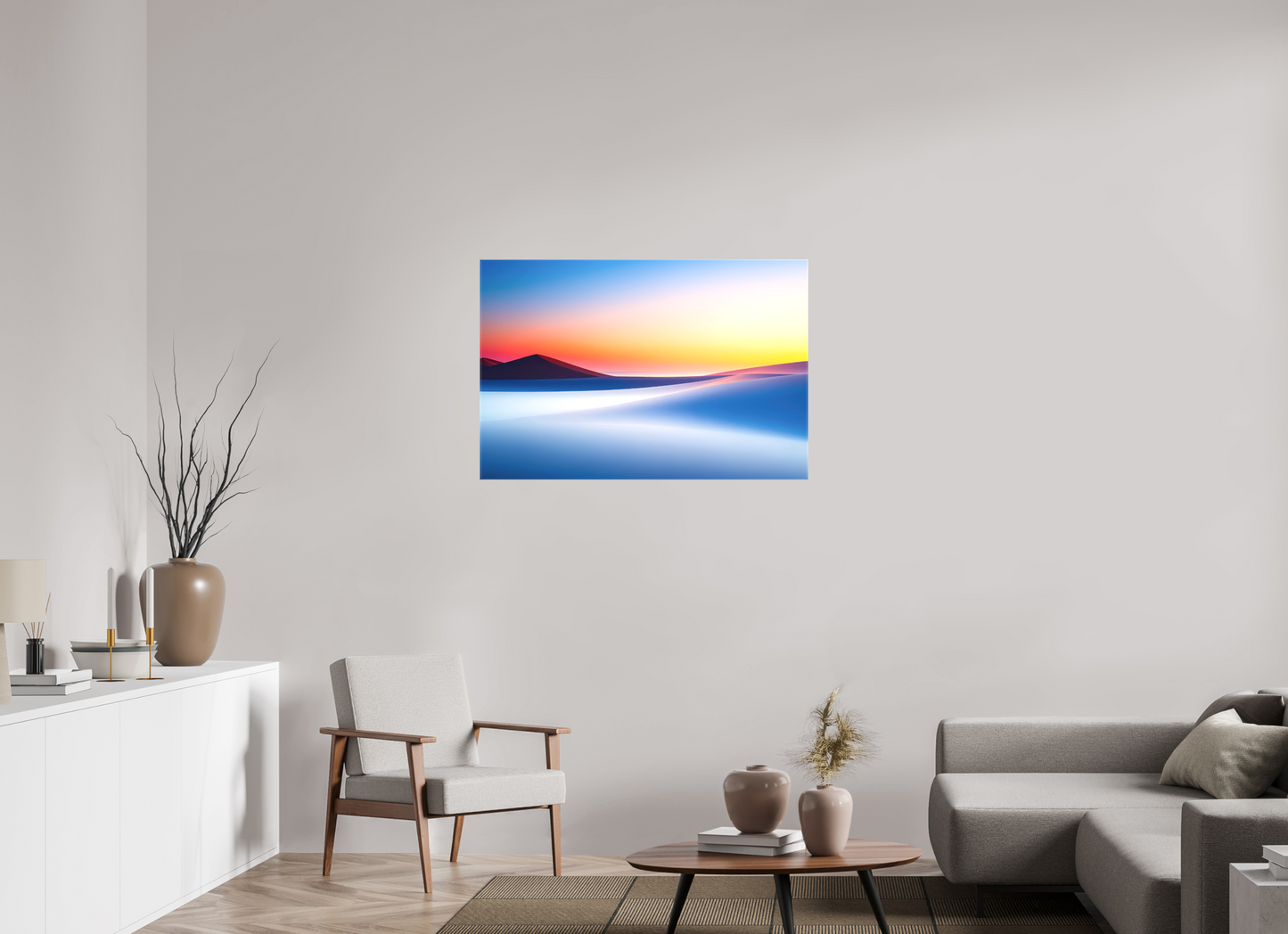 105 x 70 cm, Leinwand glänzend Die Stille der Dünen-02