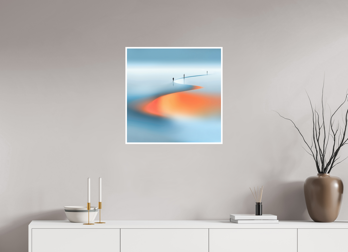 60 x 60 cm, Fine Art Print Hahnemühle Baryta Weg der Gezeiten - square