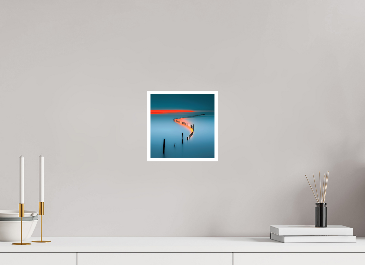 20 x 20 cm, Fine Art Print Hahnemühle Baryta Lichtweg im Watt