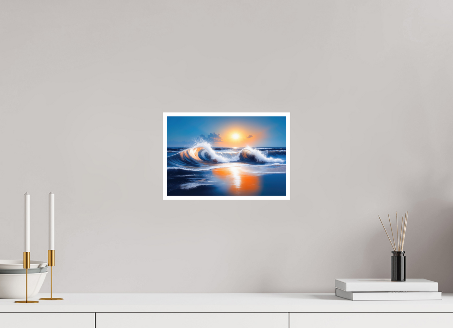 30 x 20 cm, Fine Art Print Hahnemühle Baryta Brandung im Licht