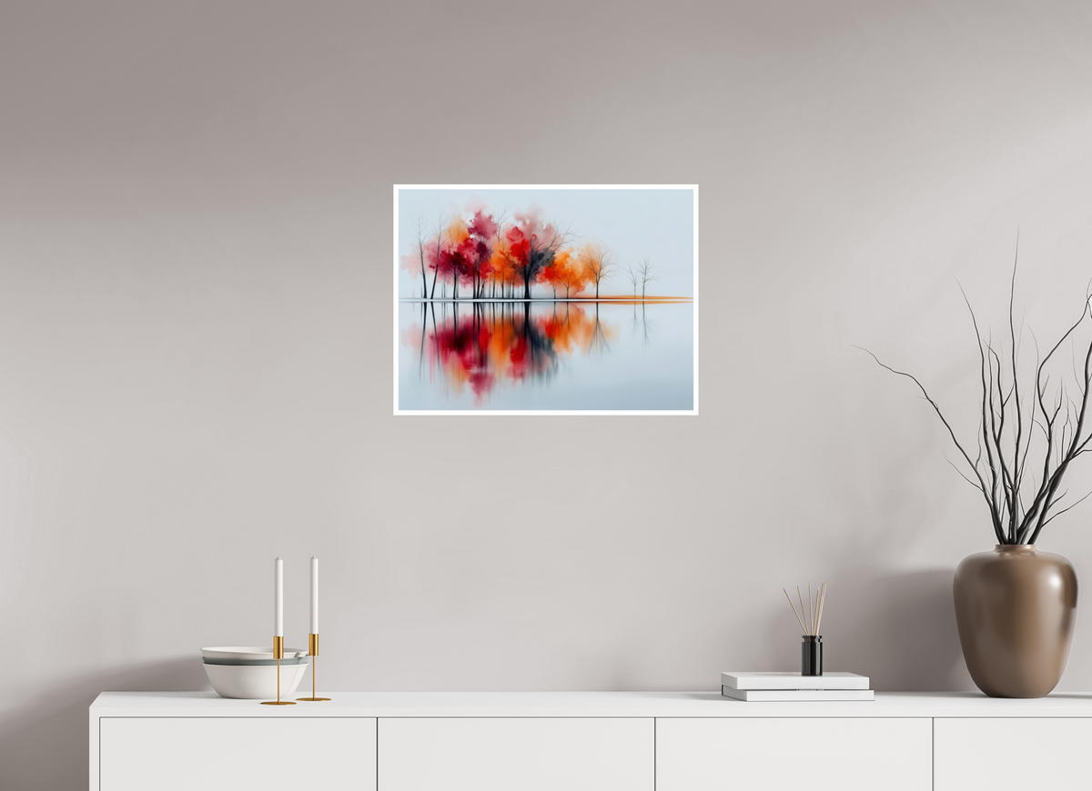 60 x 45 cm, Fine Art Print Hahnemühle Baryta Uferträume – Sinfonie in Zinnober