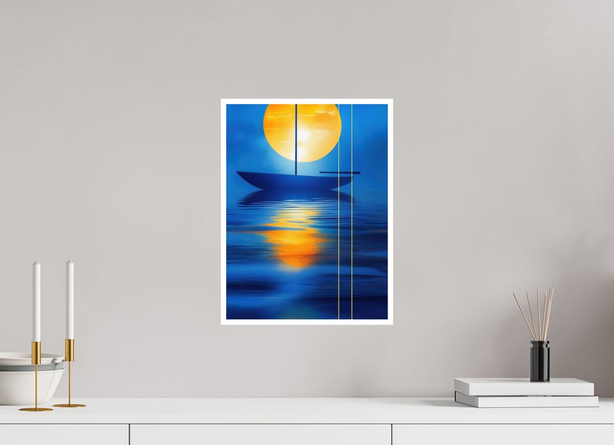 30 x 40 cm, Fine Art Print Hahnemühle Baryta Segel im goldenen Kreis—Wandkunst, Fine Art Print, Leinwand, Acryldruck, Alu-Dibond