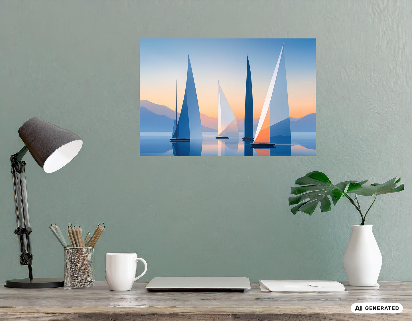 Voiles de silence — Art mural, impression d'art, toile, impression acrylique