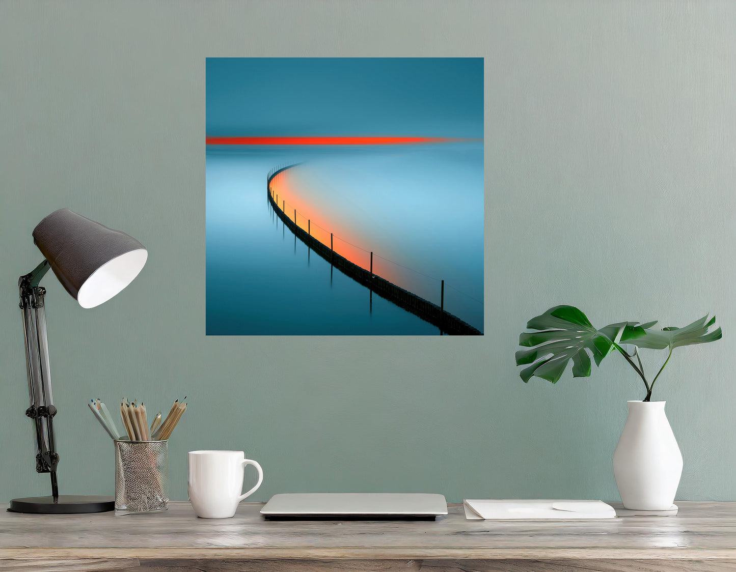 Gezeitenfeuer—Wandkunst, Fine Art Print, Leinwand, Acryldruck, Alu-Dibond