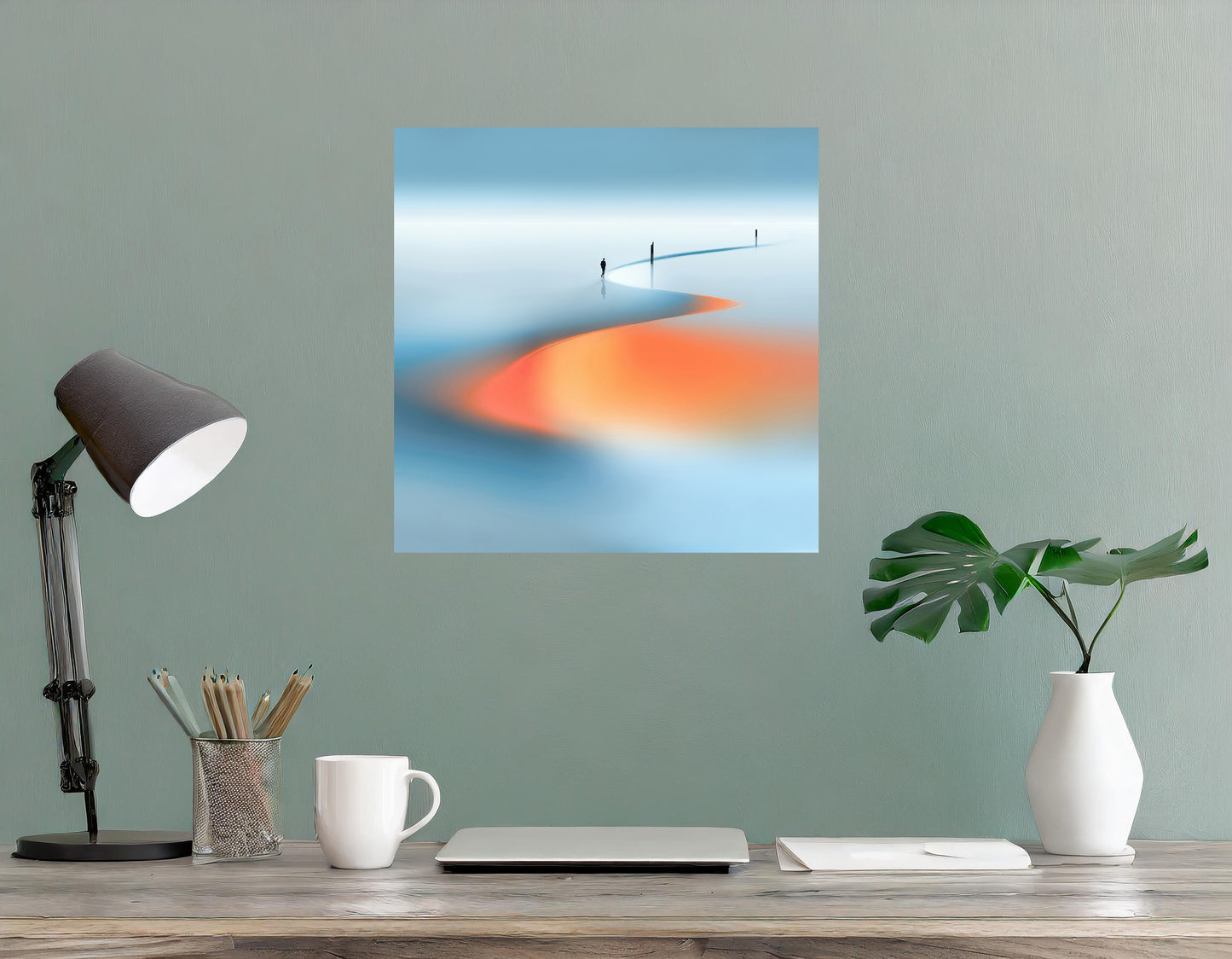 Weg der Gezeiten (square)—Wandkunst, Fine Art Print, Leinwand, Acryldruck, Alu-Dibond