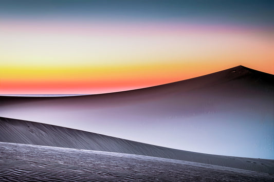 Crêpuscule sur la dune—Art mural, Impression Fine Art, Toile, Impression acrylique, Alu-Dibond