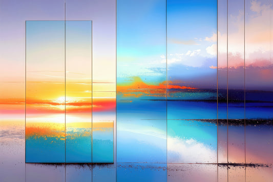 Fenster zum Meer-01—Art mural, impression d'art, toile, impression acrylique, alu-dibond