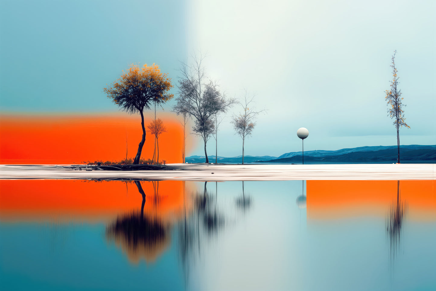 Horizon des contrastes—Décoration murale, Impression Fine Art, Toile, Impression acrylique, Alu-Dibond