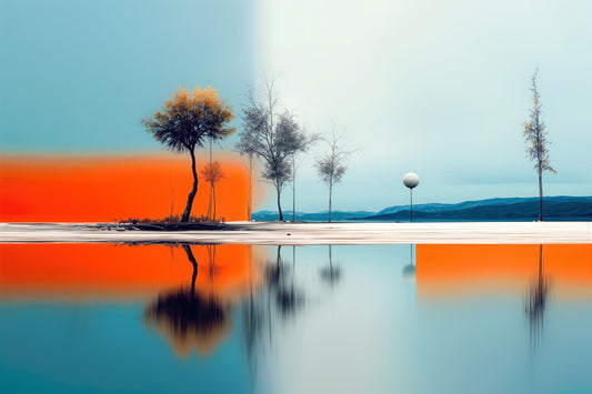 Horizon des contrastes—Décoration murale, Impression Fine Art, Toile, Impression acrylique, Alu-Dibond