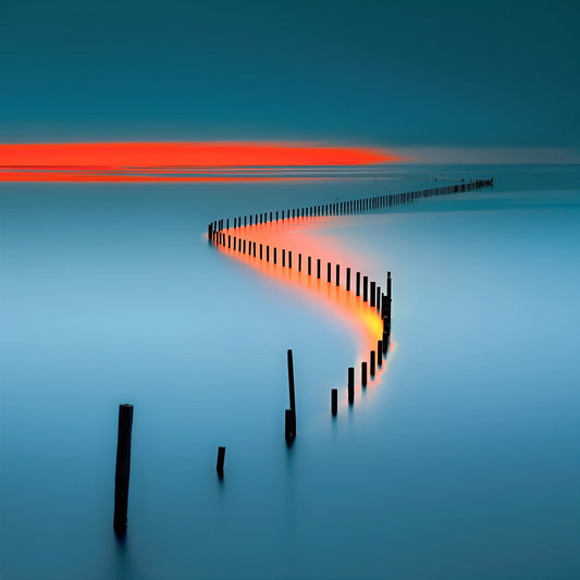 Main image Lichtweg im Watt—Wandkunst, Fine Art Print, Leinwand, Acryldruck, Alu-Dibond