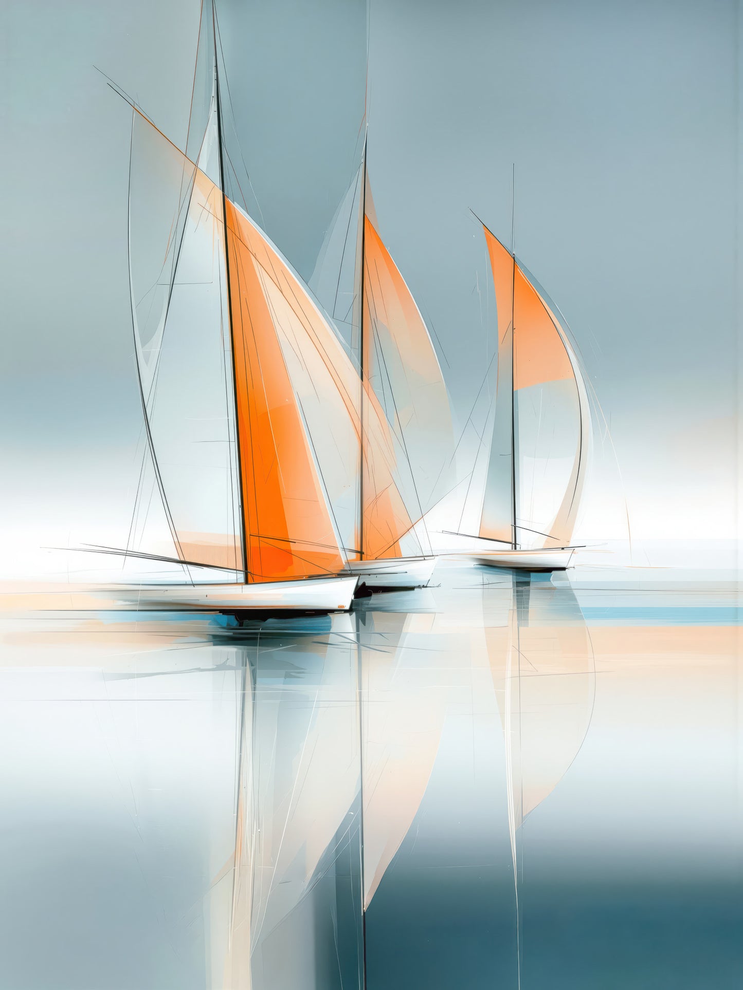 Linien im Wind—Wandkunst, Fine Art Print, Leinwand, Acryldruck