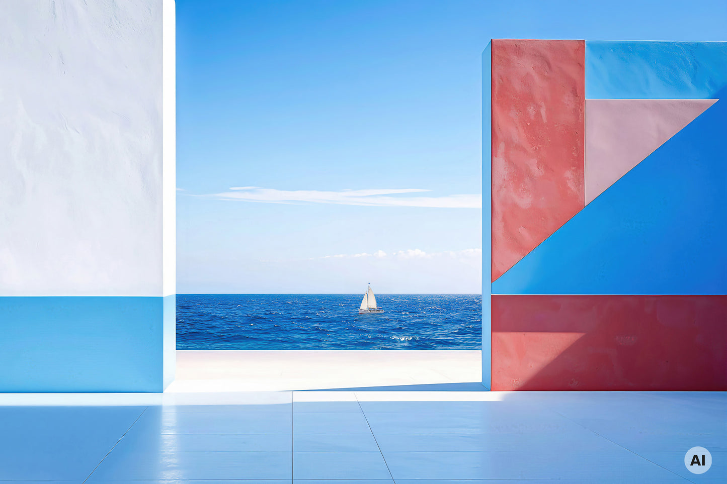 Mauer am Meer-03—Wandkunst, Fine Art Print, Leinwand, Acryldruck