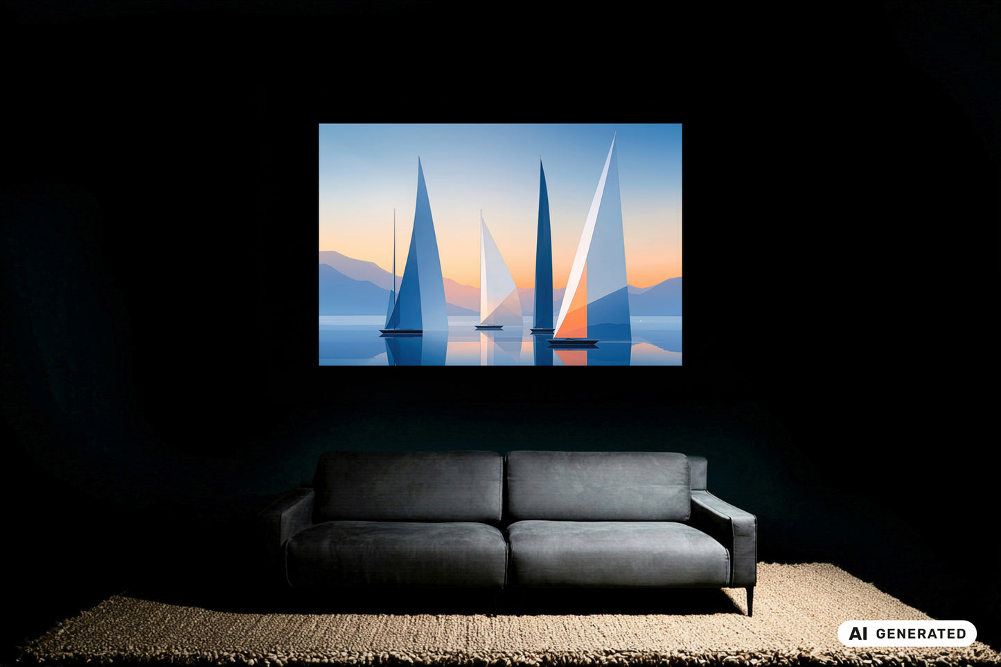 Voiles de silence — Art mural, impression d'art, toile, impression acrylique