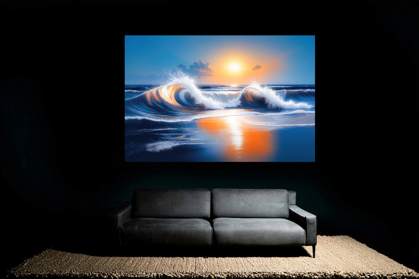 Brandung im Licht—Wandkunst, Fine Art Print, Leinwand, Acryldruck, Alu-Dibond