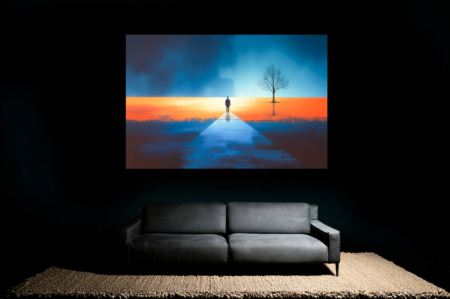 Der Pfad ins Zwischenlicht—Wandkunst, Fine Art Print, Leinwand, Acryldruck