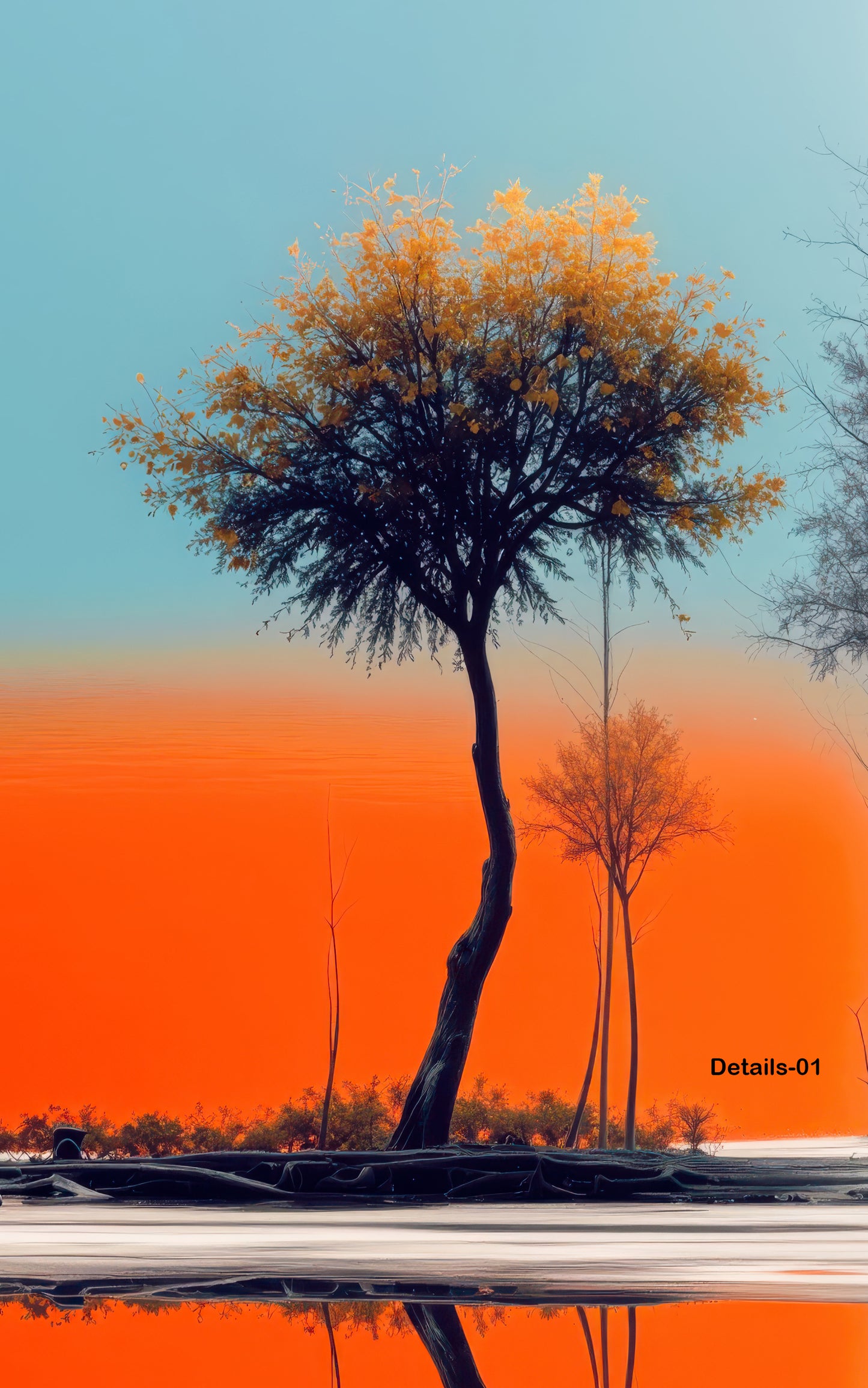 Horizon des contrastes—Décoration murale, Impression Fine Art, Toile, Impression acrylique, Alu-Dibond