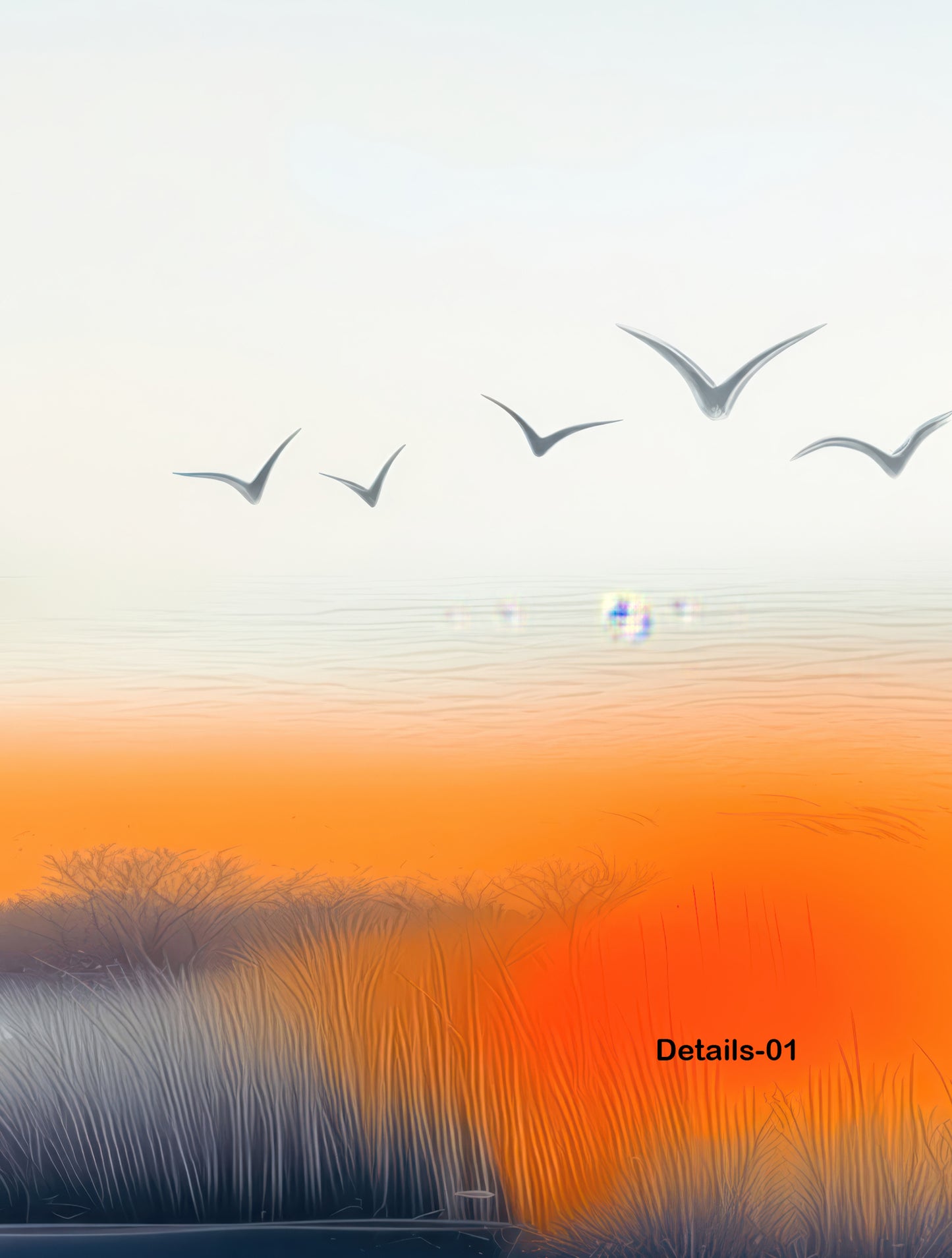 Salzwiese im schwebenden Licht—Wandkunst, Fine Art Print, Leinwand, Acryldruck, Alu-Dibond