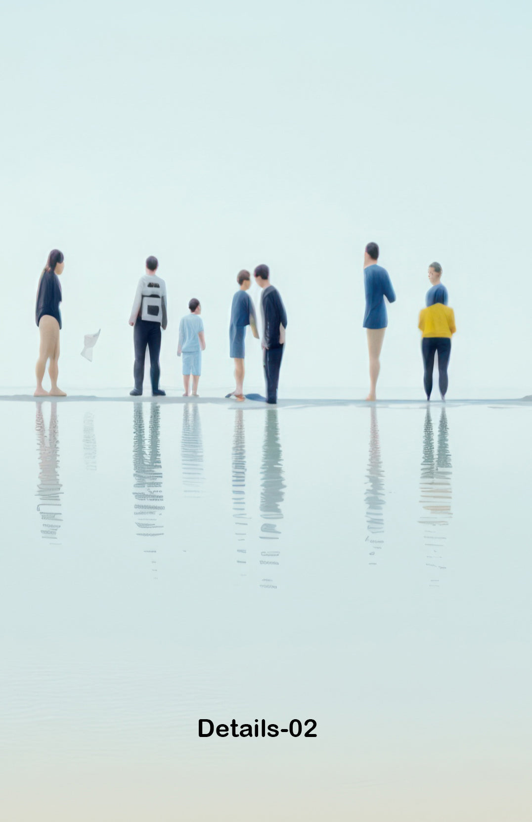 Menschen am Strand-01-21—Wandkunst, Fine Art Print, Leinwand, Acryldruck, Alu-Dibond